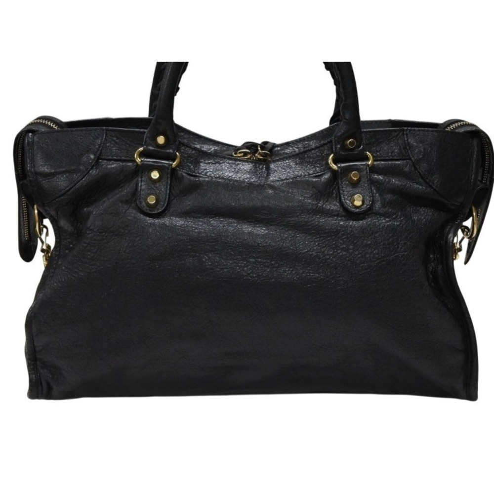 BALENCIAGA The City Handbag Shoulder Bag Black Leather - Picture 3 of 9